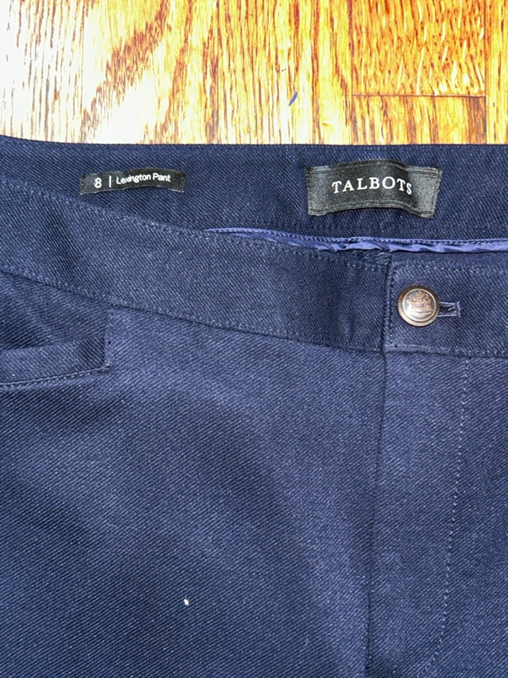 Talbots Navy Cropped Slim Ankle Pants Women’s Size 8 Cropped Pants - Picture 6 of 6